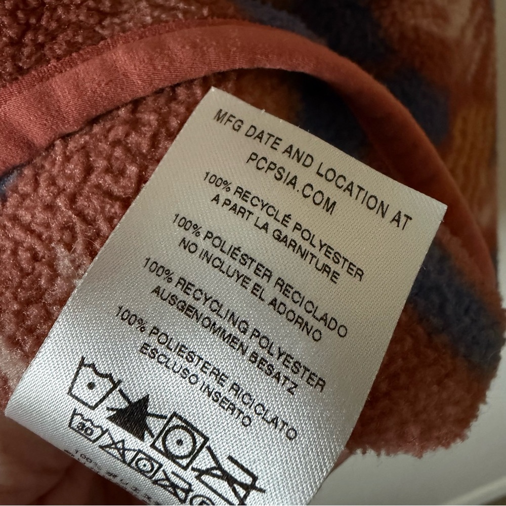 Patagonia Women’s Synchilla Snap Fleece Pullover Canyon Block Big Sisu Brown XS - Picture 11 of 15